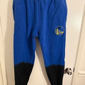 FISLL Men's Blue and Black GS Warriors Blue Black Joggers XL